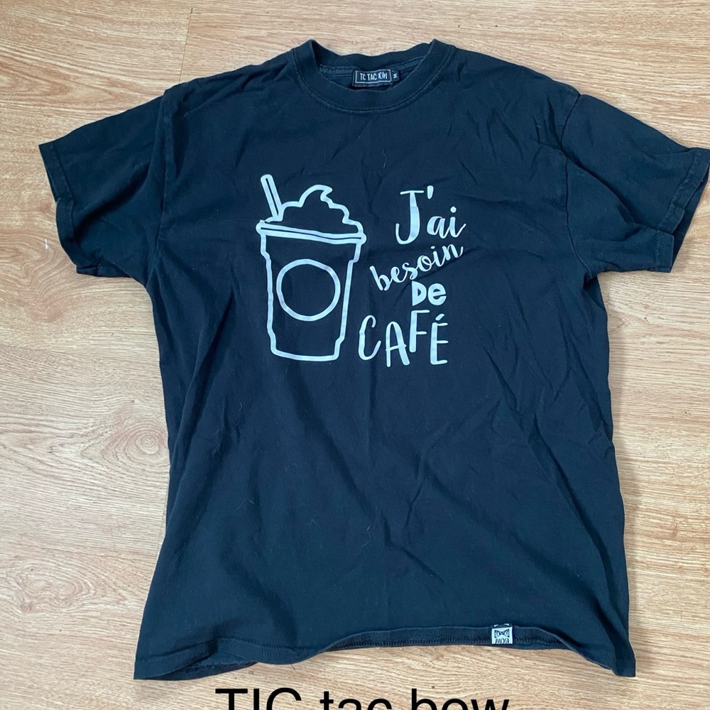 ❤️3/30 T-shirt for women « j’ai besoin de café »